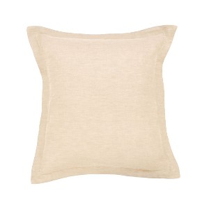 100% French Linen Flanged Euro Sham 26" x 26" | BOKSER HOME - 1 of 4