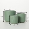 Sullivans 3", 3.5" & 4.5" Round Sage Ceramic Planters Set of 3, Gray - 4 of 4