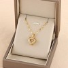 Boersma Double-Layer Love Necklace for Women – Elegant Metal Pendant with Sparkling Rhinestones, Fashion Jewelry for Daily Wear - 4 of 4