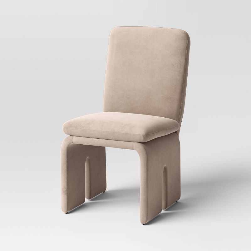 Safflower Sculptural Dining Chair Dark Tan - Threshold™, 1 of 10