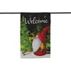 Slickblue "Welcome" Lumberjack Gnome Flag – Snowy Sky and Evergreen Trees, 18" x 12.5", UV-Resistant Polyester - 4 of 4