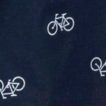 navy bicycle print