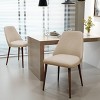 KWPZQEB Modern Fabric Kitchen Chairs Set of 2, Farmhouse Dining Room Chair with Upholstered, Comfy Dining Room Chairs for Dining Room, Kitchen, Wheat - 2 of 4