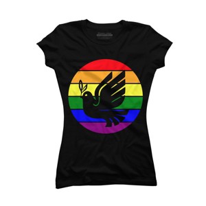 Design By CreativeHT Humans Dove Olive Branch Rainbow Pride By CreativeHT T-Shirt - 1 of 2