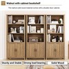 5-Tier Bookshelf, 70" Tall Bookcase with Doors, Farmhouse Storage Cabinet with Adjustable Shelf and Stable Leg, for Living Room, Bedroom - 4 of 4