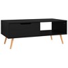 vidaXL Coffee Table Black Engineered wood, MDF 39.4 x 19.5 x 16.9 in - 2 of 2