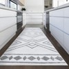 Modern Washable Geometric Area Rug Low Pile Non Slip Floor Carpet Non Shedding Stain Resistant Decorative Mat - 3 of 4