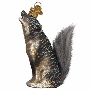 Old World Christmas Blown Glass Ornament for Christmas Tree, Vintage Howling Wolf - 1 of 1