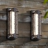 Possini Euro Design Possini Euro Glacier 15 3/4"H Black LED Outdoor Wall Light Set of 2 - 2 of 4