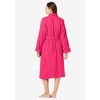 Dreams & Co. Women's Plus Size Short Terry Robe - 3 of 4