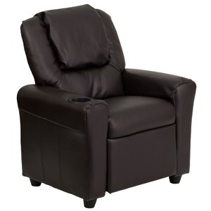 Flash Furniture Contemporary Kids Recliner with Cup Holder and Headrest - 1 of 4