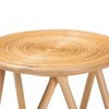 bali & pari Rinjani Rattan End Table Natural/Brown: Bohemian Style, No Assembly, Spot Clean, Irregular Shape - 4 of 4