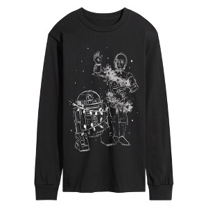 Men's - Star Wars - Winter C3PO & R2D2 Long Sleeve Graphic T-Shirt