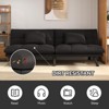 UNISOAR Sofa Bed Convertible 70 inch Solid Wood Couch for Living Room, Water-Resistant Fabric, 2 Cushions,Dark Grey/Brown/Light Grey/Black/Blue - 3 of 4