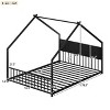 PAGED Bed Frame Roof-Shaped Iron Frame Bed with LED Light Strips, Easy Assembly, Noise Free - 3 of 4