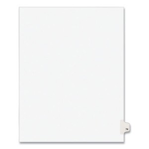 Avery Preprinted Legal Exhibit Side Tab Index Dividers, Avery Style, 10-Tab, 74, 11 x 8.5, White, 25/Pack, (1074) - 1 of 4