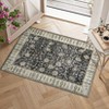 Short pile washable rug with boho vintage style – fits living rooms, bedrooms, dining rooms, kitchens, door areas. - 4 of 4