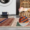 Washable Area Rugs for Hallway 2x6Ft Non Slip, Green Boho Kitchen Rug Runner Non Slip, Soft Geometric Bedroom Entryway Floor Carpet for Home - 4 of 4