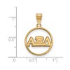 Black Bow Jewelry 14k Yellow Gold Plated Sterling Silver Alpha Xi Delta Greek Life Medium Pendant - 2 of 3