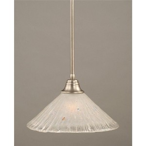 Toltec Lighting Any 1 - Light Pendant in  Brushed Nickel with 16" Frosted Crystal Shade - 1 of 1