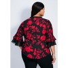 Avenue Women's Plus Size Cassie Frill Detail Blouse - image 3 of 4