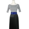 Elerevyo Women's Big Double-Flower Stretchy Elastic Wide Chunky Dress Waistband Belts - 4 of 4