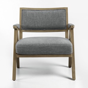 Art Leon Elegant Modern Upholstered Accent Chair with Rubberwood Frame - 1 of 4