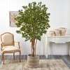 Nearly Natural 6-ft Japanese Maple Artificial Tree in Handmade Natural Cotton Multicolored Woven Planter - 3 of 4