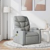 vidaXL Massage Recliner Chair Dark Gray Fabric - 2 of 4