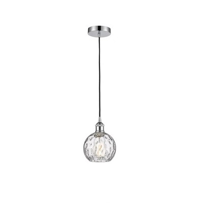 Athens Water Glass - 1 Light Mini Pendant In Industrial Style-8.75 Inches Tall and 6 Inches Wide