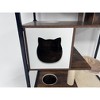 Double-Layer Villa Cat Apartment with Hidden Litter Box Furniture, Indoor Cat House, Hammock, Scratching Mat, Storage Shelf, and Cat Climbing Frame - 2 of 4