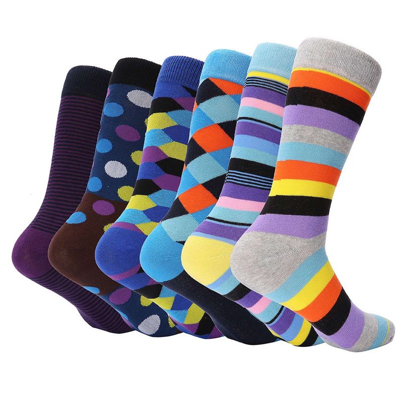 Mio Marino Men's  Colorful Funky Dress Socks 6 Pack, 4 of 7