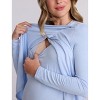 Women's Crewneck Long Sleeve Draped Nursing Tee | Motherhood Maternity - 4 of 4