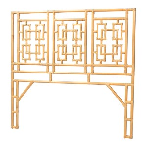 bali & pari Queen Size Galvan Rattan Standalone Headboard Light Honey - 1 of 4