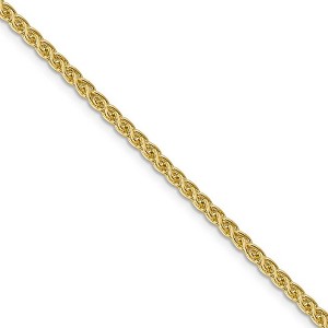 Black Bow Jewelry 2.75mm 14k Yellow Gold Hollow Wheat Chain Necklace - 1 of 4