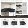 YOOCOZZ Chenille Sectional Sofa with Modular Design and Pillows - 4 of 4
