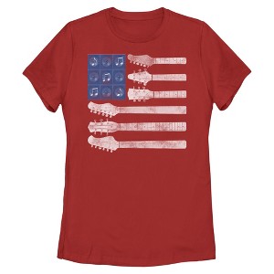 Womens Lost Gods American Rocking Flag T Shirt - 1 of 4