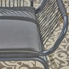 Patio Club Chairs Set Of 2, Outdoor Woven Rope Club Chairs With Steel Frame, Dining Chairs With Water Resistant Cushion For Garden, Backyard - 3 of 4