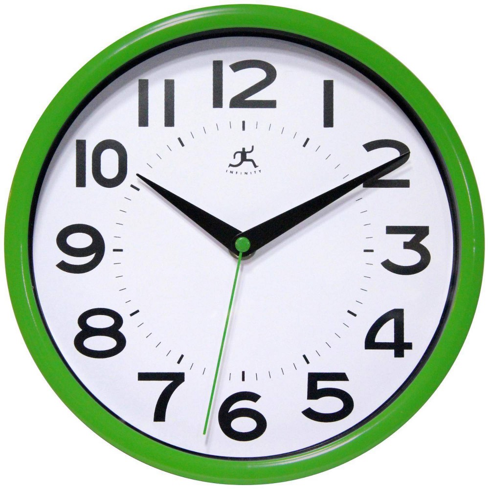 Photos - Wall Clock 9" Metro Wall Mirror Green - Infinity Instruments