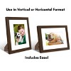 Americanflat 8x10 Picture Frame in Walnut - Displays 5x7 With Mat and 8x10 Without Mat - Composite Wood with Shatter Resistant Glass  and Tabletop - 4 of 4