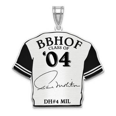 Black Bow Jewelry Sterling Silver Paul Molitor Signature Enamel Jersey Pendant