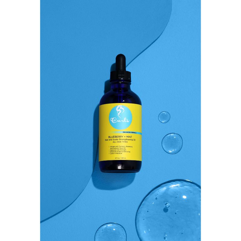 Curls Blueberry Bliss &#38; Mint Tea Hair and Scalp Strengthening Oil - 4oz, 5 of 8