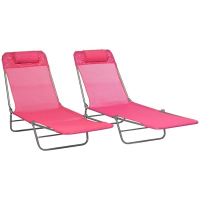 PAGED Folding Camping Chairs Pool Sun Tanning Chairs  with 6-Position Reclining Back for Camping, Garden, Pool, Patio
