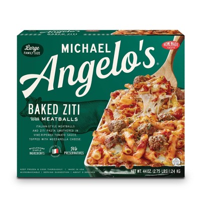 Michael Angelo&#39;s Large Family Size Frozen Baked Ziti with Meatballs