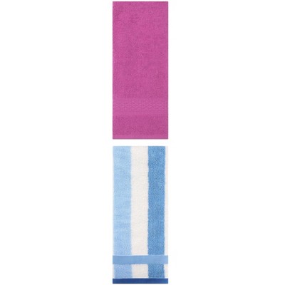 REGALWOVEN Cotton Absorbent Soft Decorative Hand Towels 13" x 30"/13" x 29" 2 Pcs