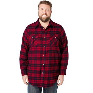 KingSize Men's Big & Tall Signature Plaid Flannel Shirt - 1 of 4