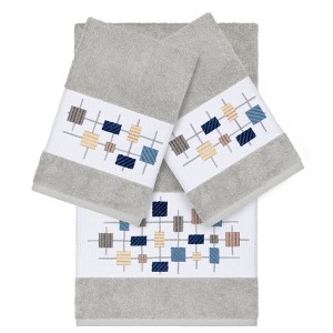 Linum Home Textiles 100% Turkish Cotton KHLOE Embellished Towel Set - 1 of 4