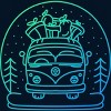 Men's Design By Humans Christmas Van By VEKTORKITA Tank Top - 2 of 3