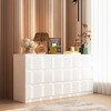 FUFU&GAGA White Modern Dresser for Bedroom 9 Drawers Wood Chest of Drawers - 3 of 4