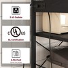 6 Tier Bakers Rack with Power Outlet，Microwave Stand and Coffee Bar Table for Kitchen Storage of Spices, and Pans - 3 of 4